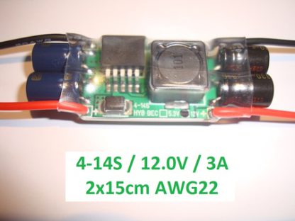 Mauch 090: 4-14S HYB-BEC / 12V-3A / 2x 20cm 24AWG